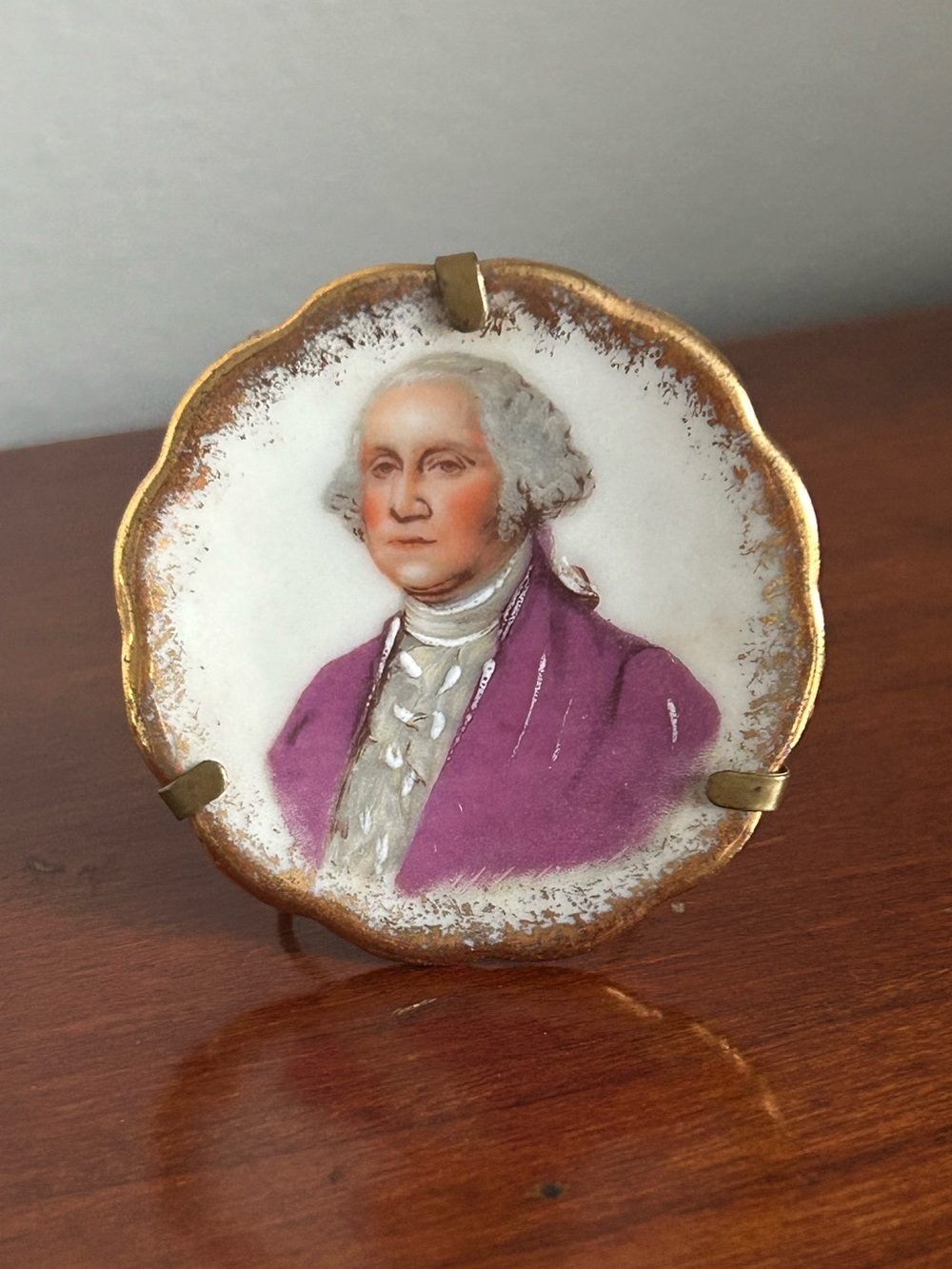 Hand-Painted George Washington Porcelain Limoges France
